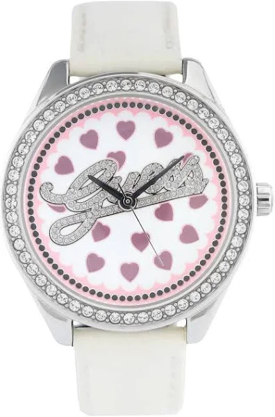 Damski Zegarek Guess W065021L2 Serduszka Cyrkonie
