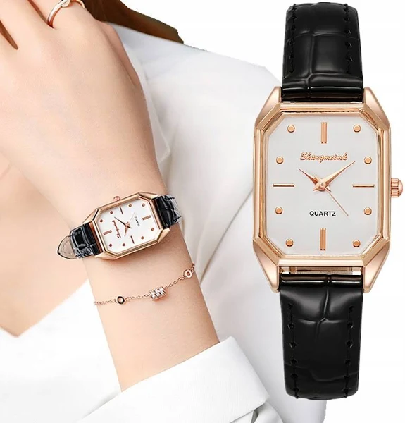 Zegarek Produkt Damski Na Pasku Skórzanym Modny