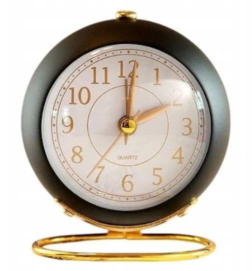 Nowoczesny Zegarek Budzik Nocny Z Lampką Czarny Zegar