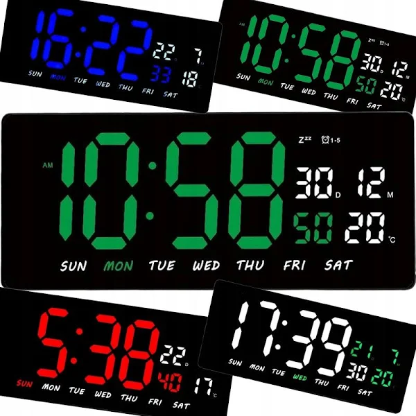 Elektroniczny Cyfrowy Led Budzik Temperatura